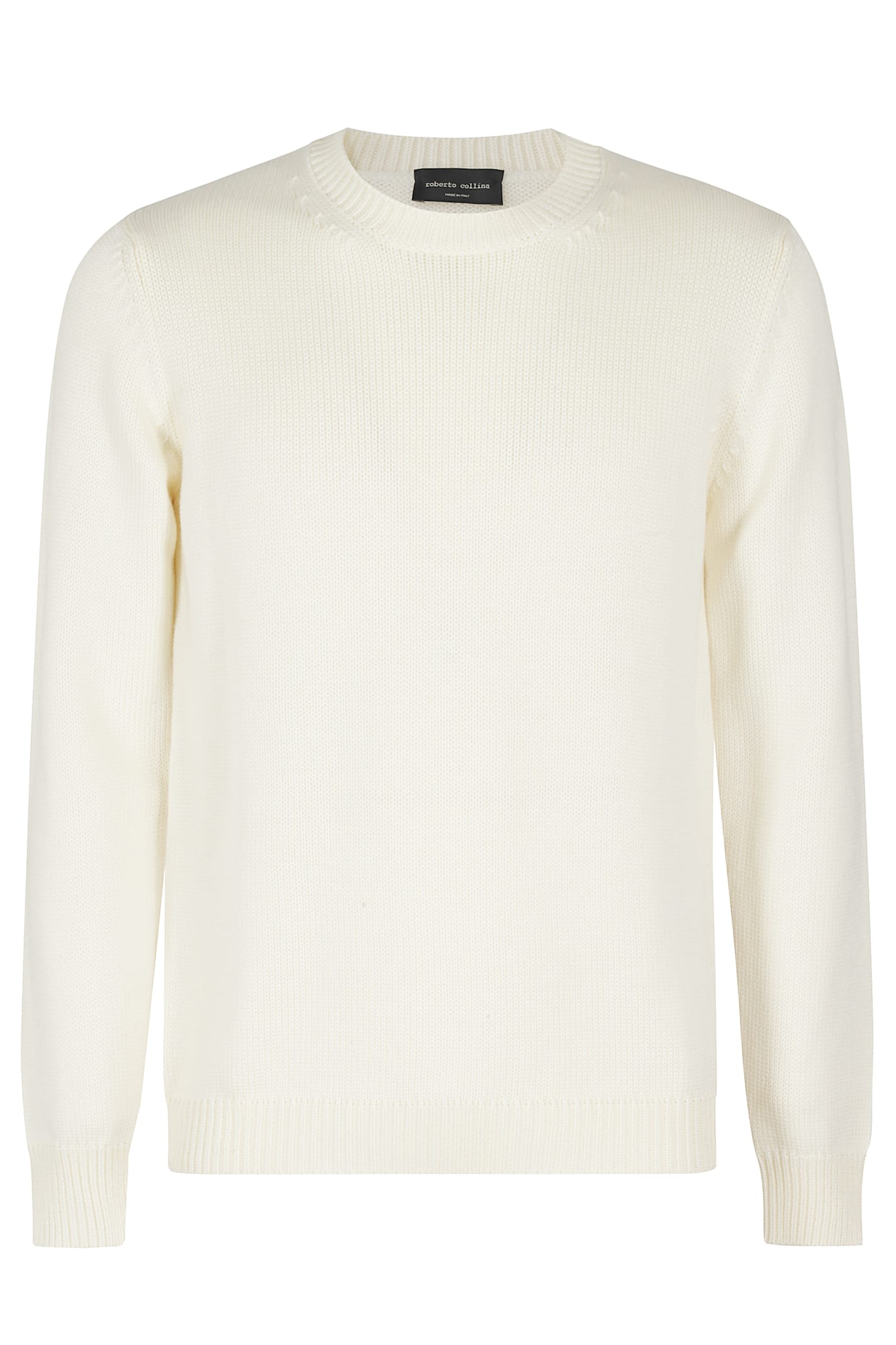 Roberto Collina Ribbed Crew-neck Sweater In Neutral