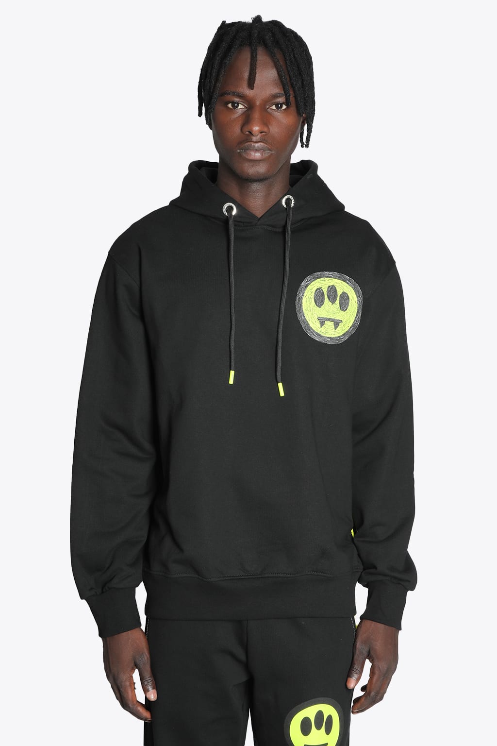 Barrow Hoodie Unisex Black cotton hoodie with multicolor logo back print
