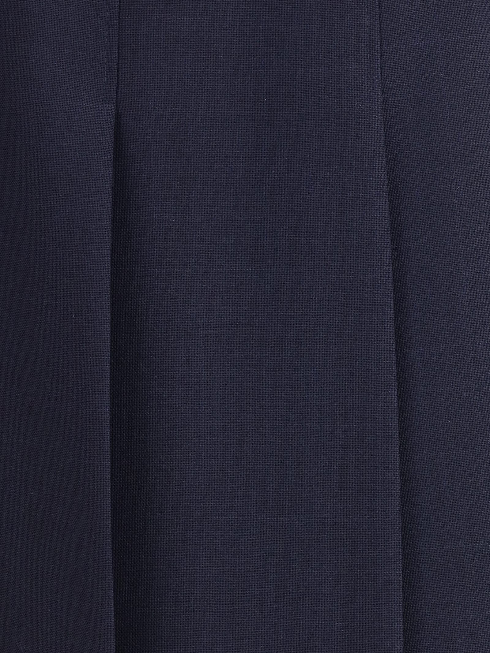 Prada Virgin Wool Midi Skirt In Blue