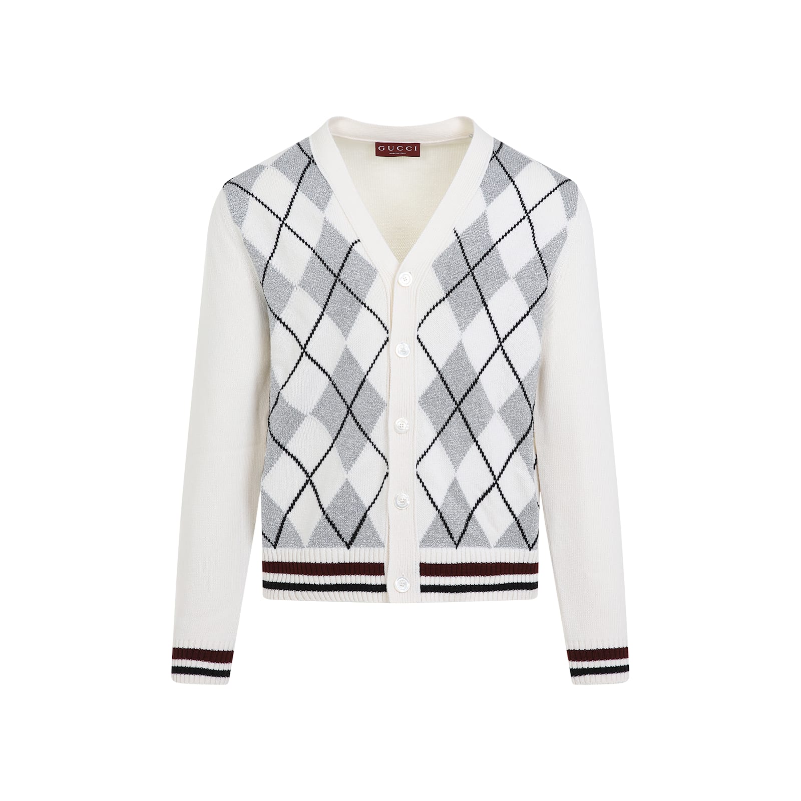 GUCCI ARGYLE LUREX CARDIGAN