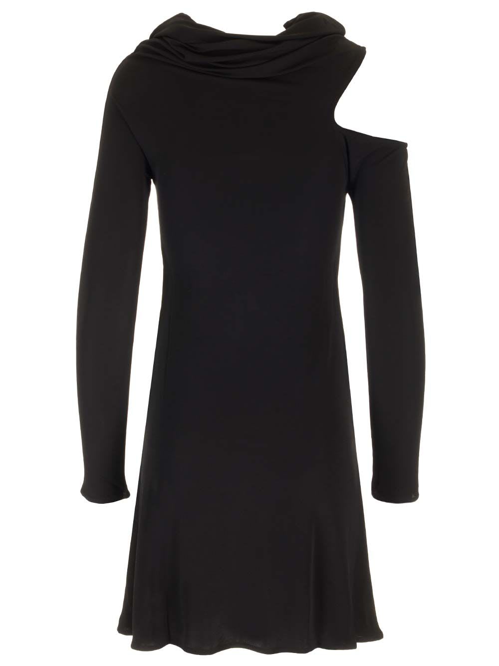 Shop Courrèges Trapeze Mini Dress In Black