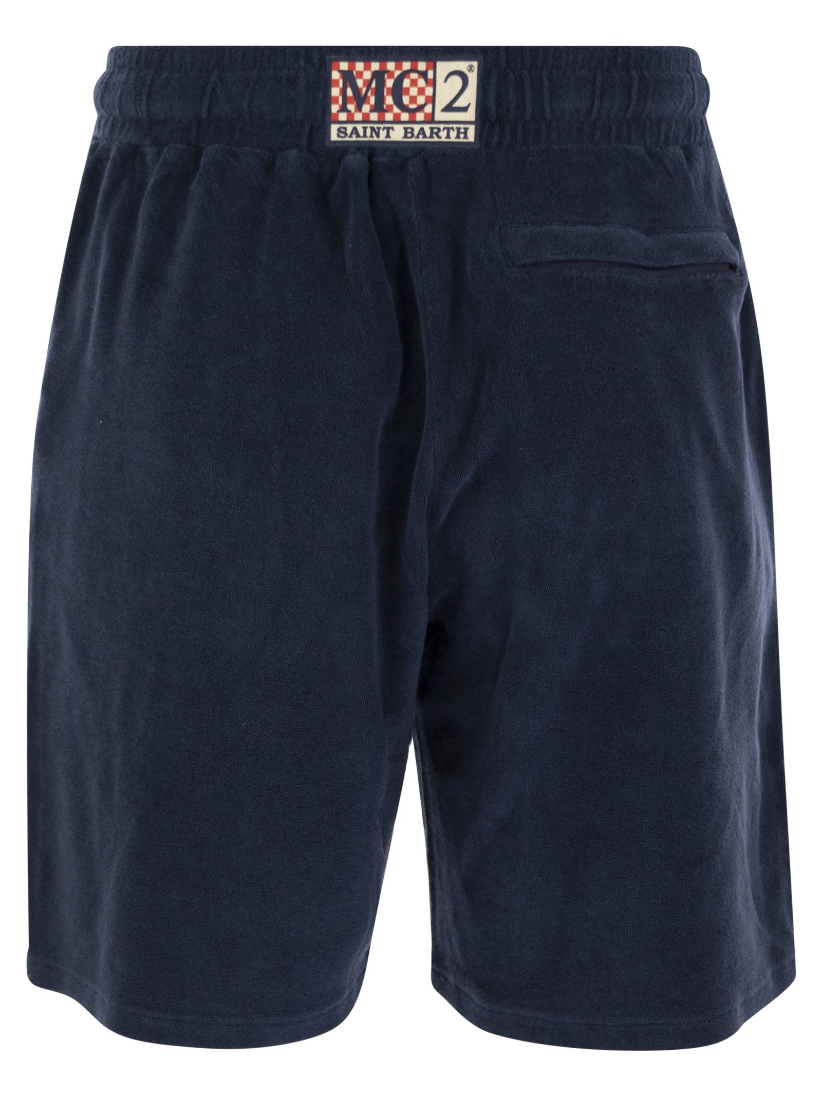 Shop Mc2 Saint Barth Sponge Bermuda Shorts In Blue