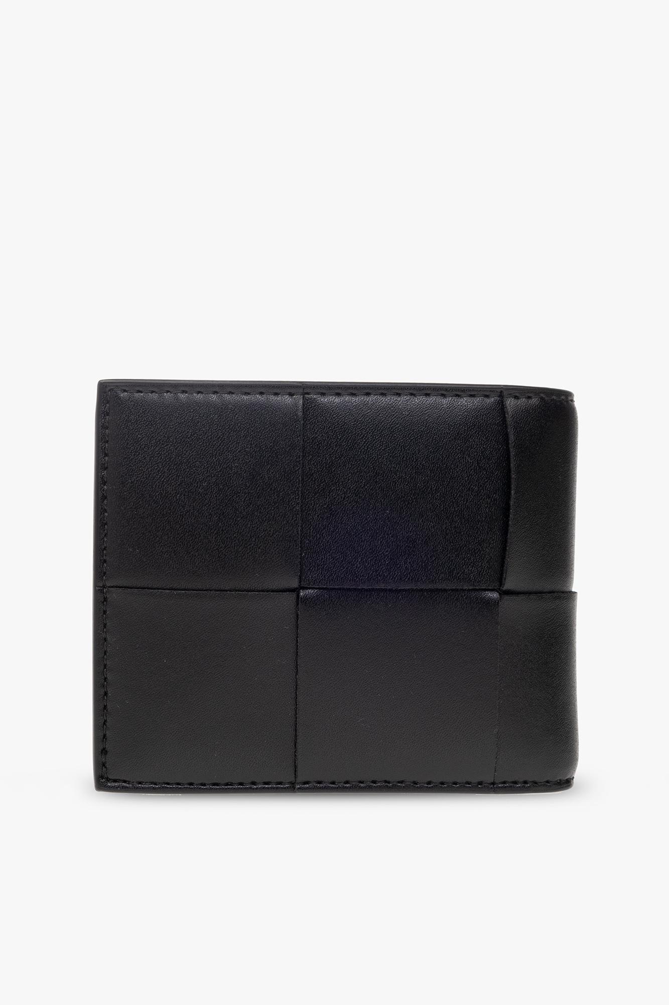 Shop Bottega Veneta Leather Wallet In Black