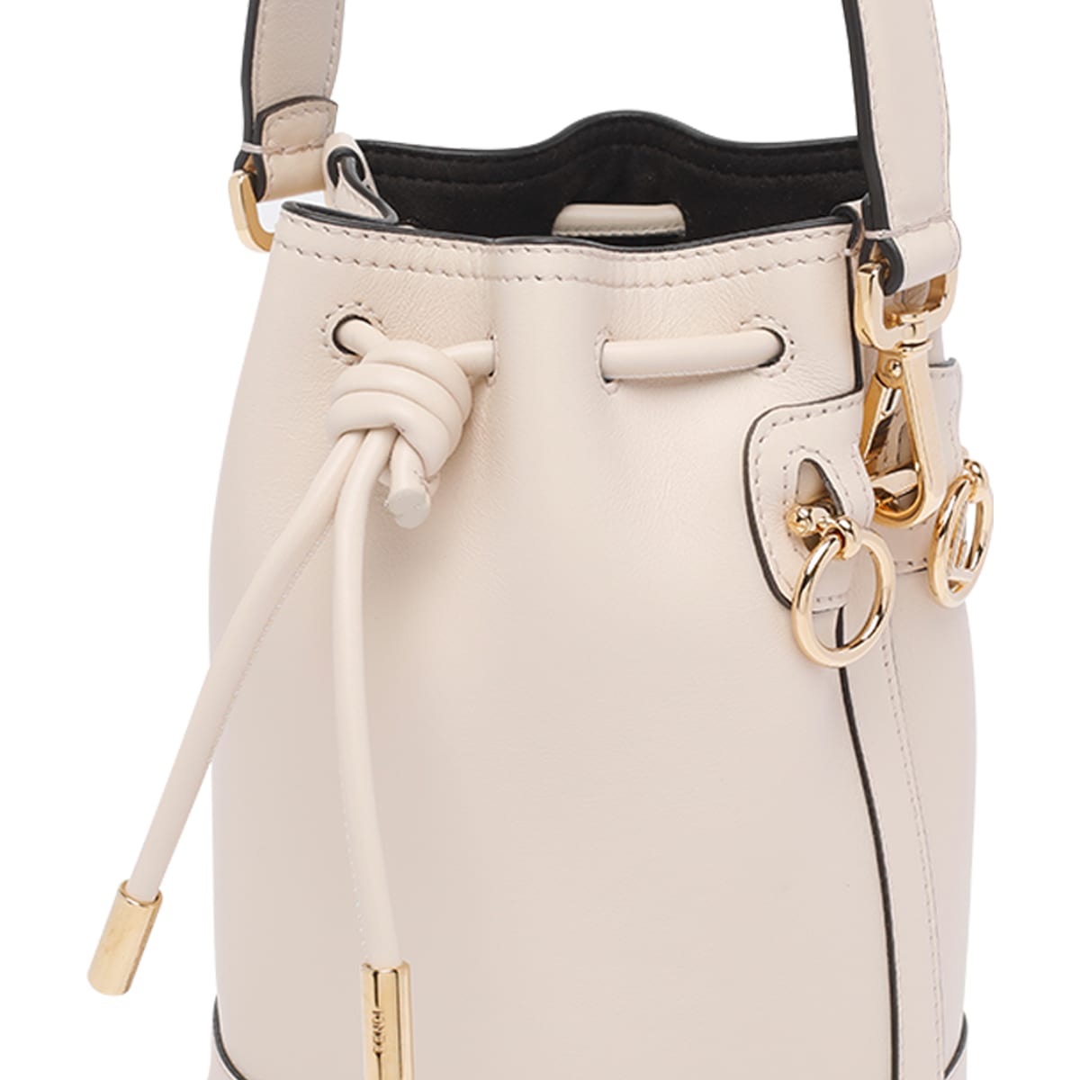 Fendi Mon Tresor Removable-handle Bucket Bag In White