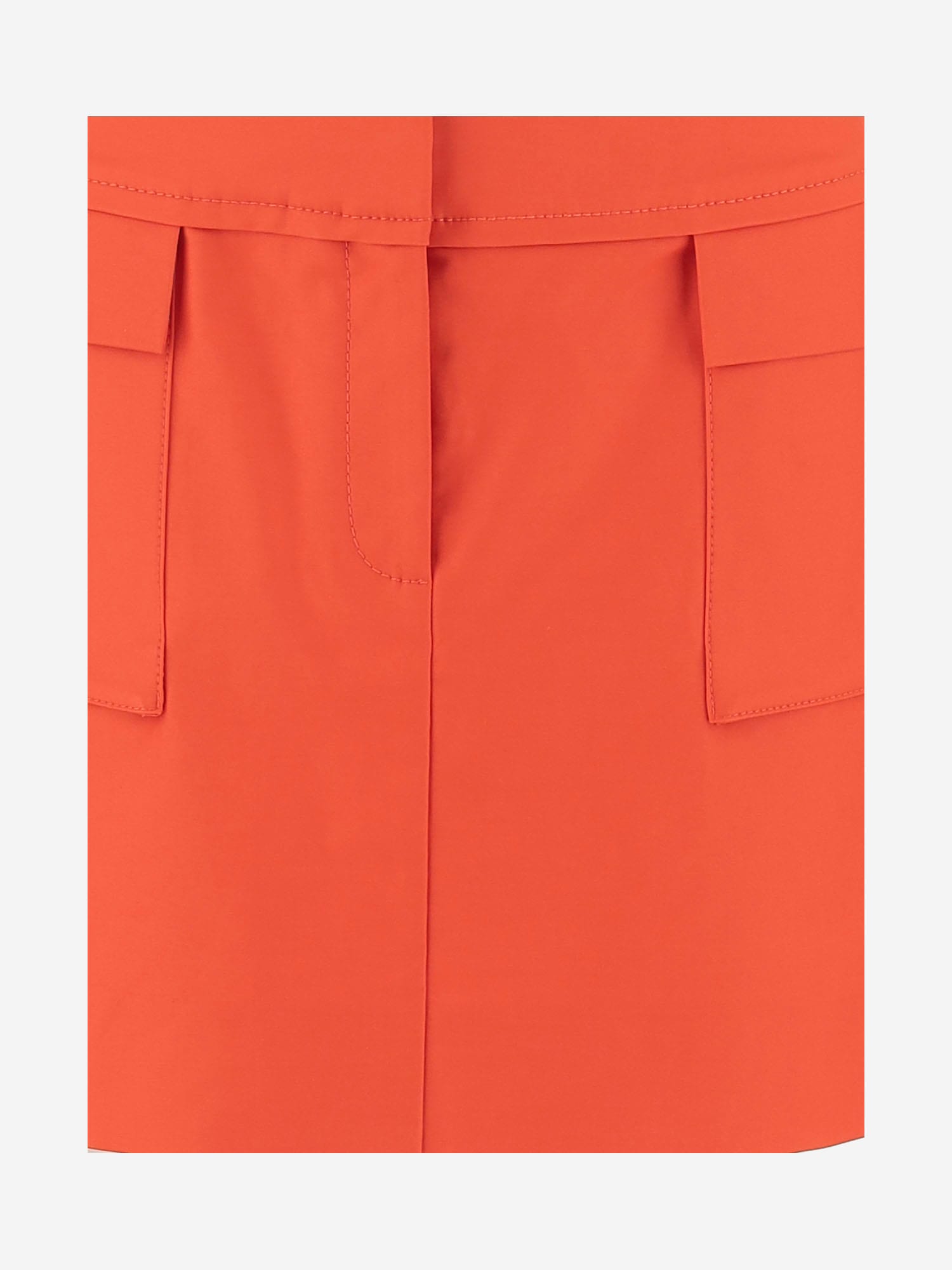 Tory Burch Stretch Cotton Skirt In Orange