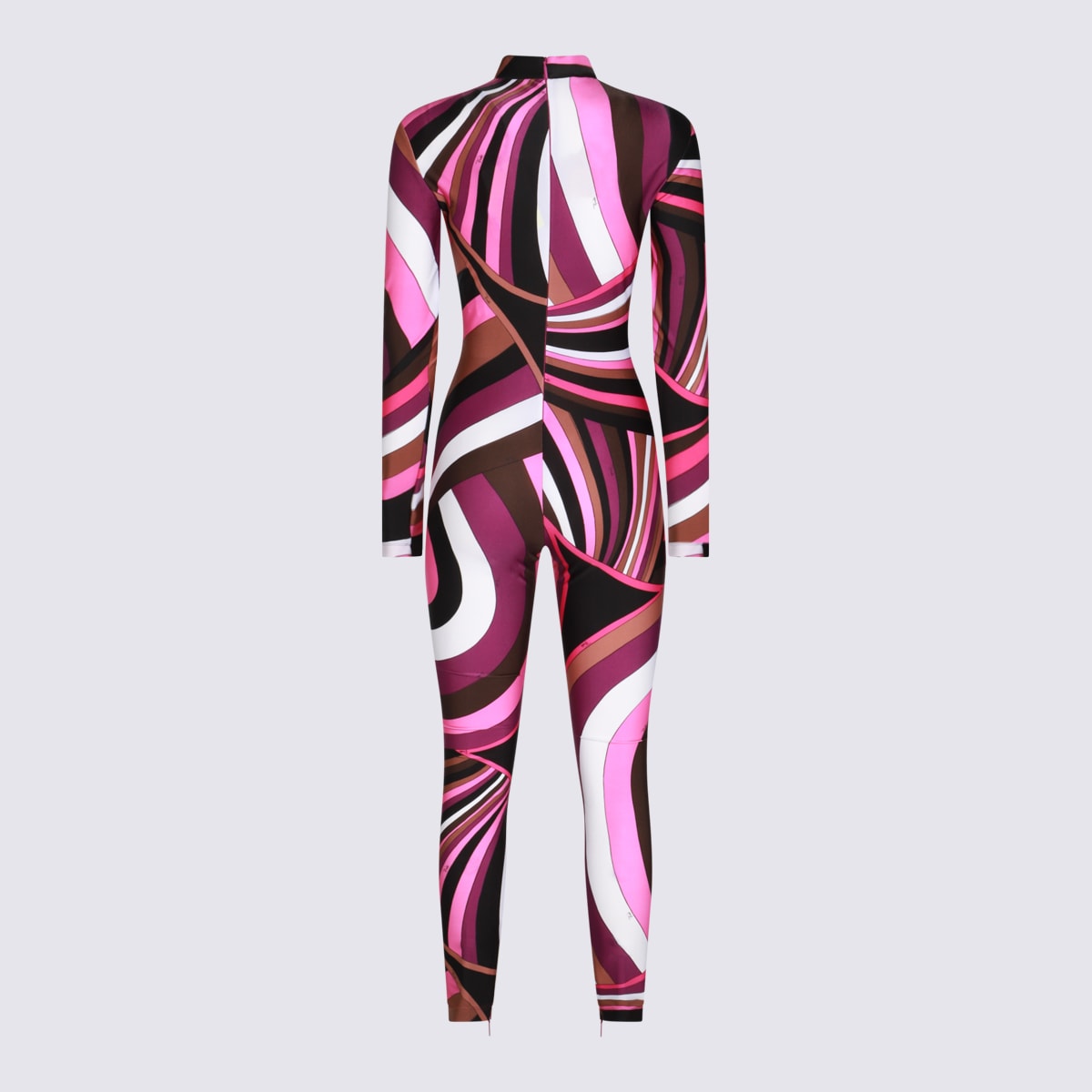 Shop Pucci Pink Multicolor Jumpsuit In Fuxia/marrone