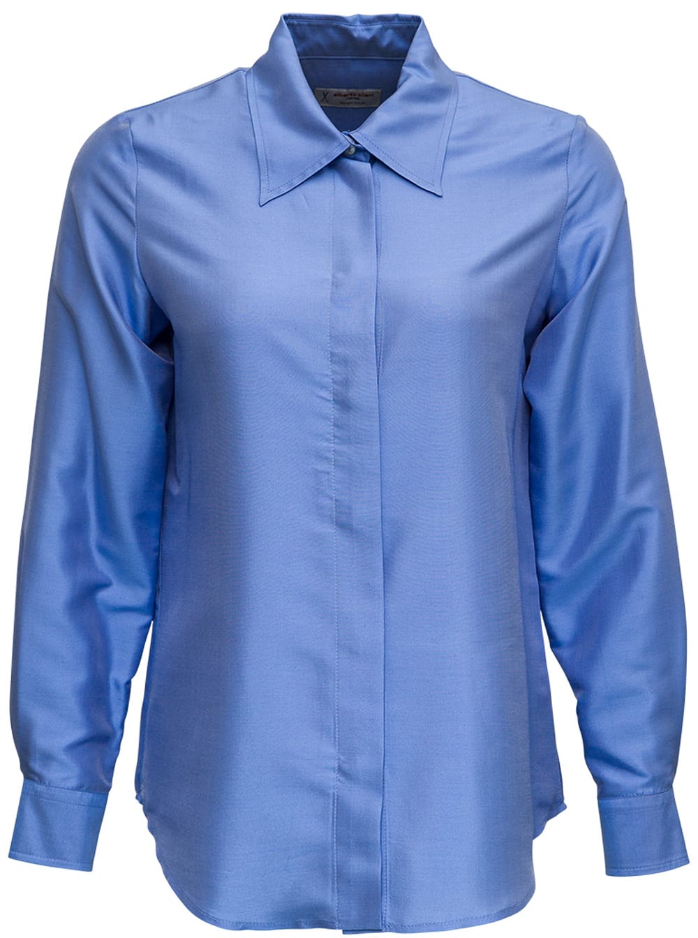 Alberto Biani Blue Silk Shirt
