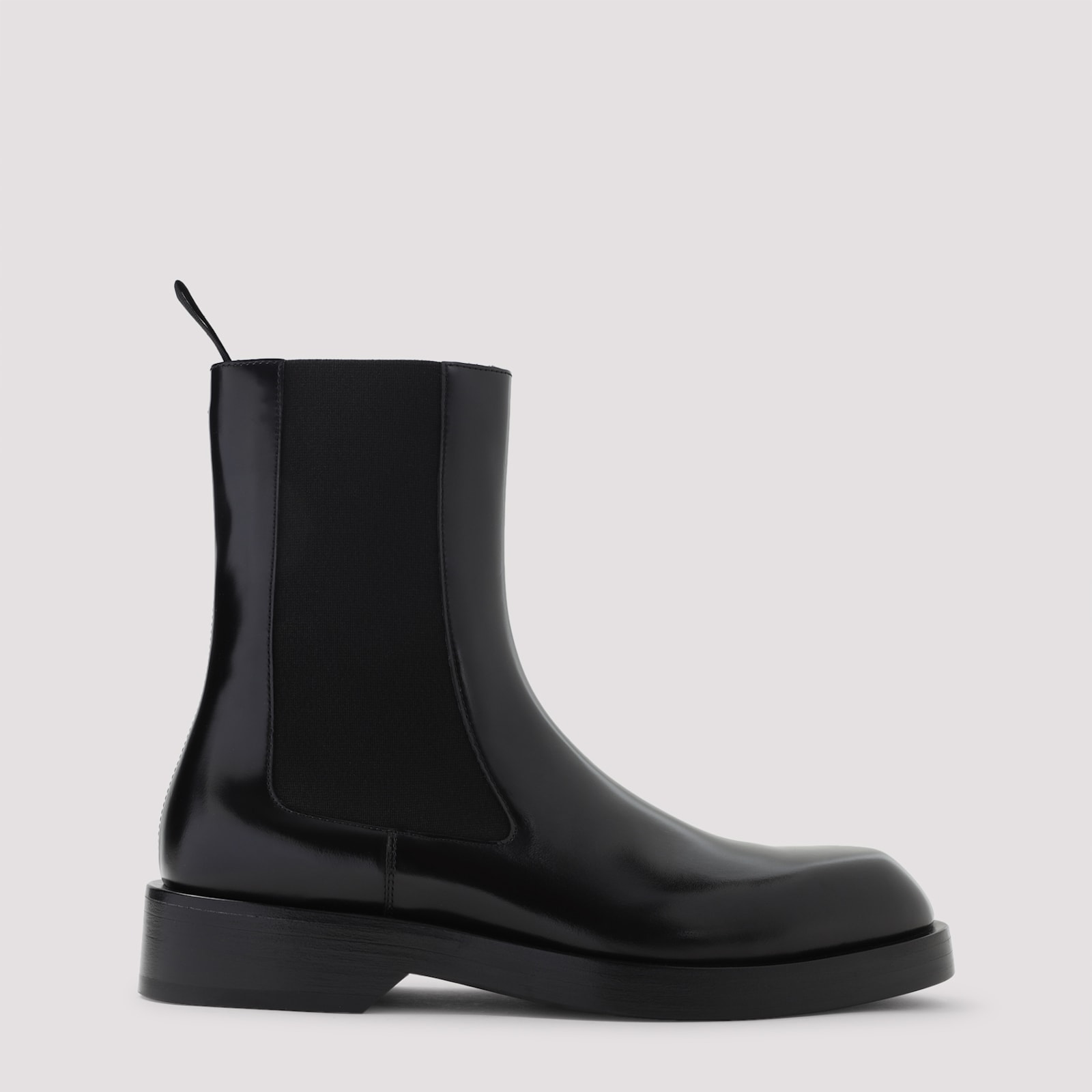 Jil Sander Black Leather Boots In Black