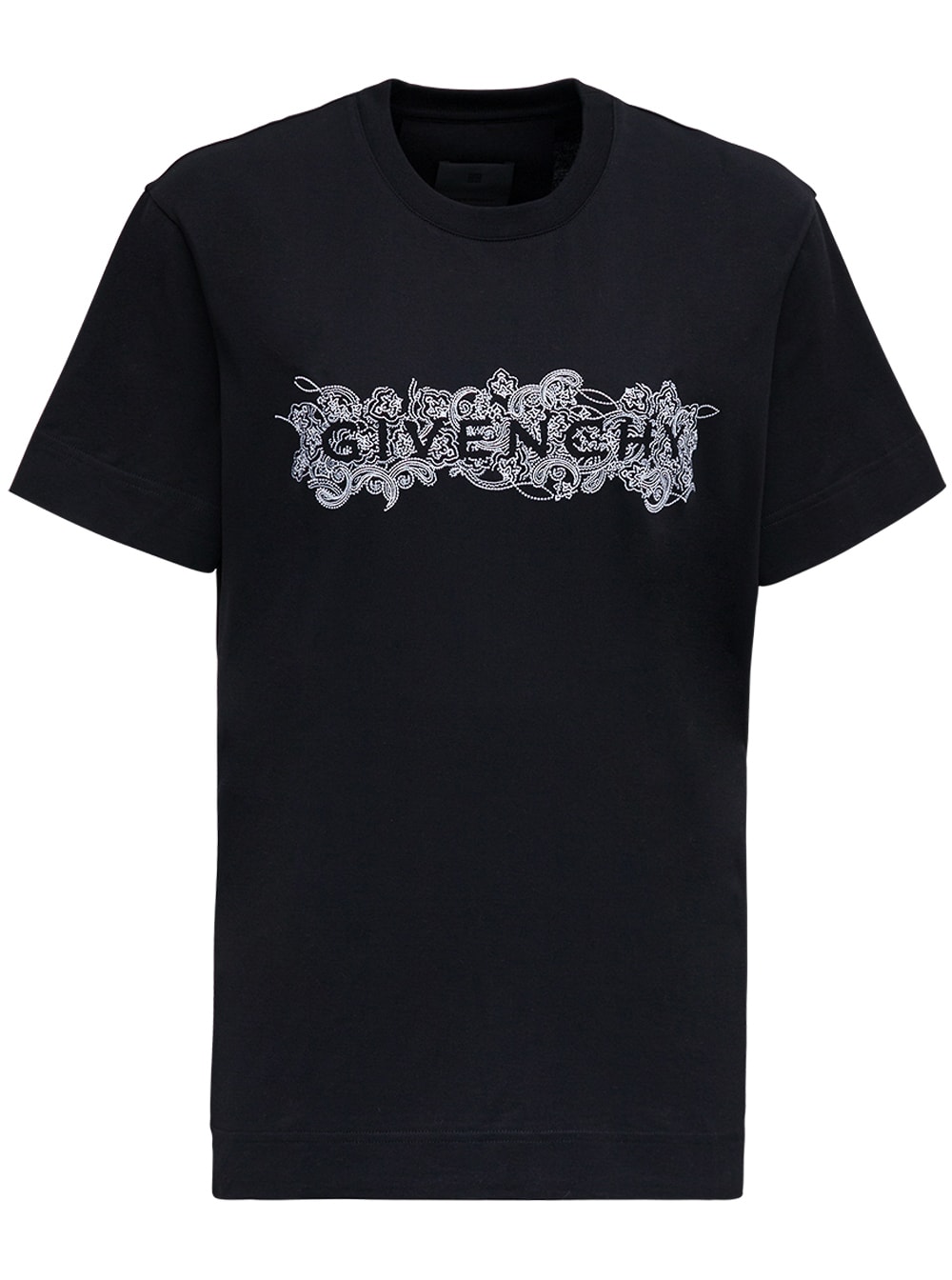 Givenchy Black Cotton T-shirt With Logo Print