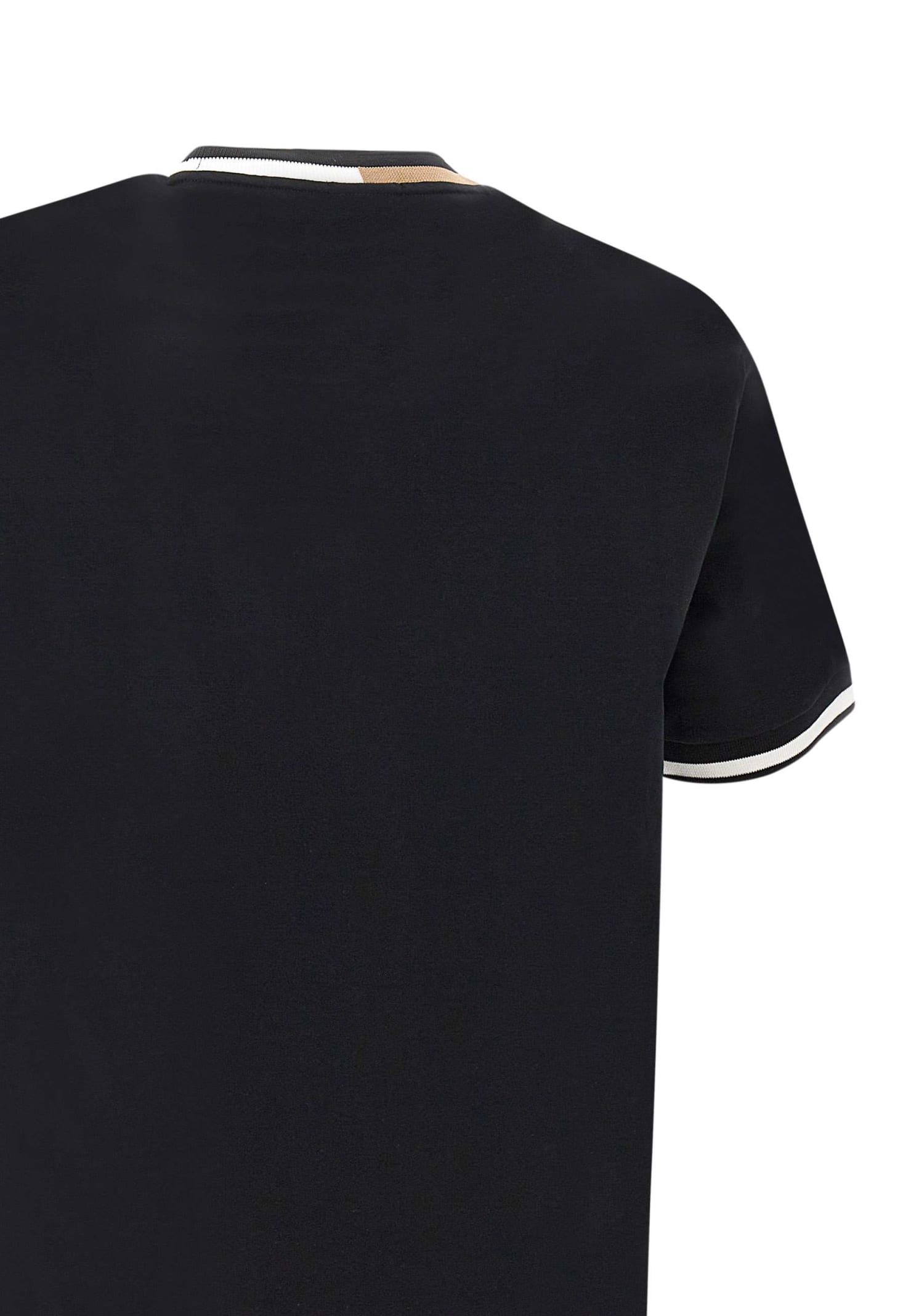 Shop Hugo Boss Thompson Mercerized Cotton T-shirt In Black