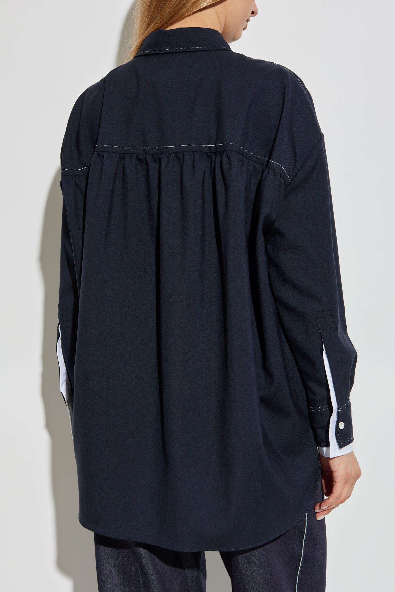 Marni Wool Shirt In Blue