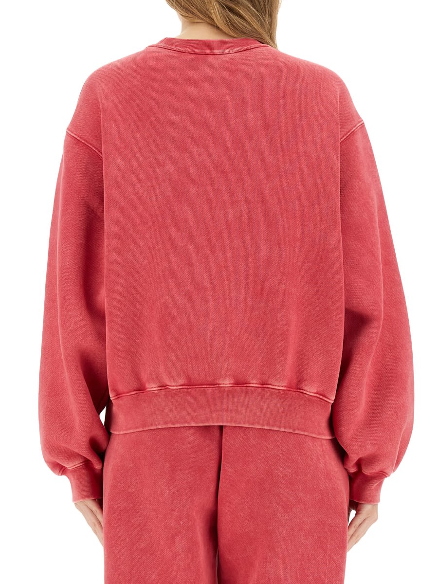 Shop Alexander Wang Essential Sweatshirt In A Soft Cherry