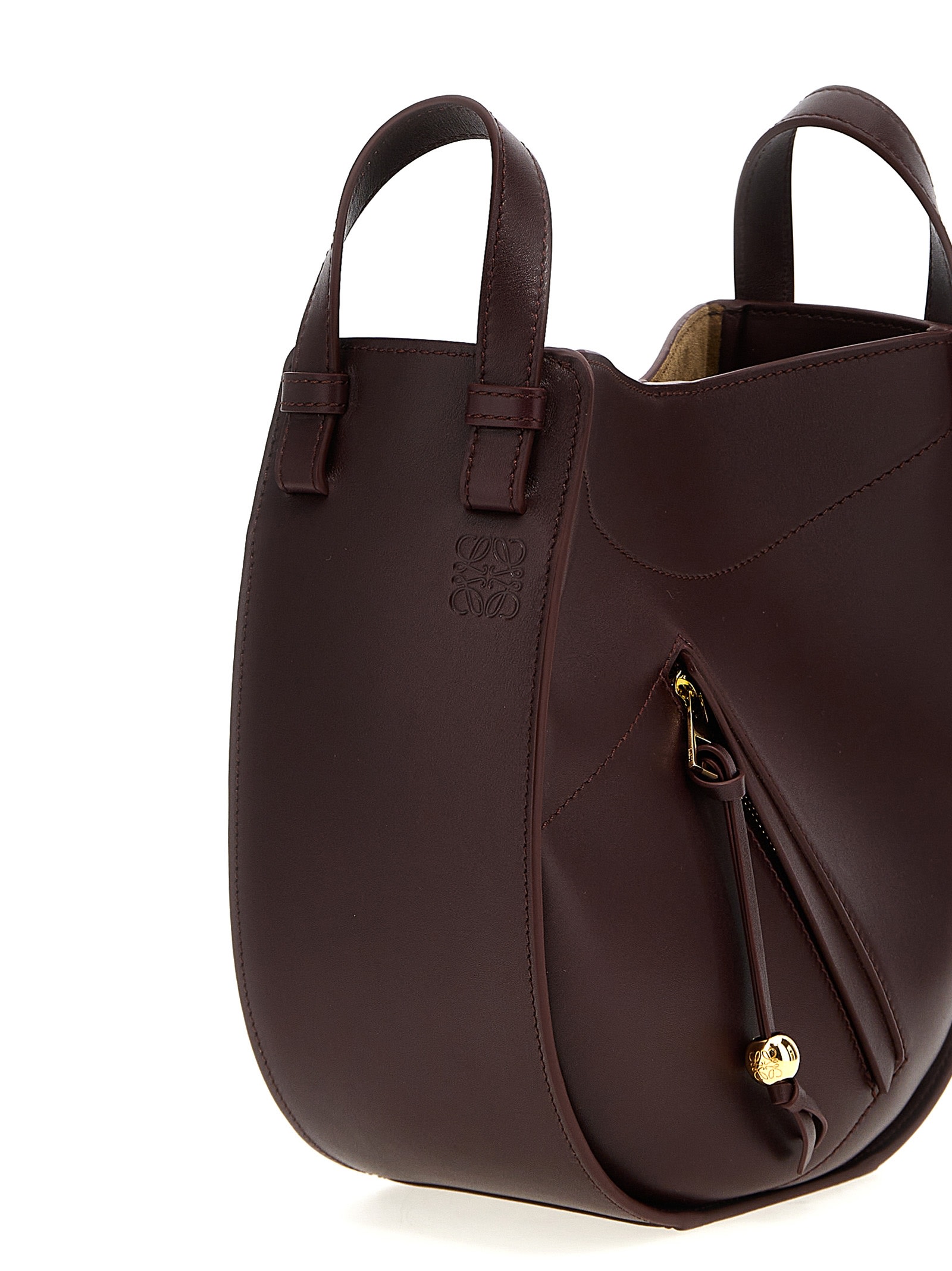 Loewe Hammock Slice Crossbody Bag In Burgundy