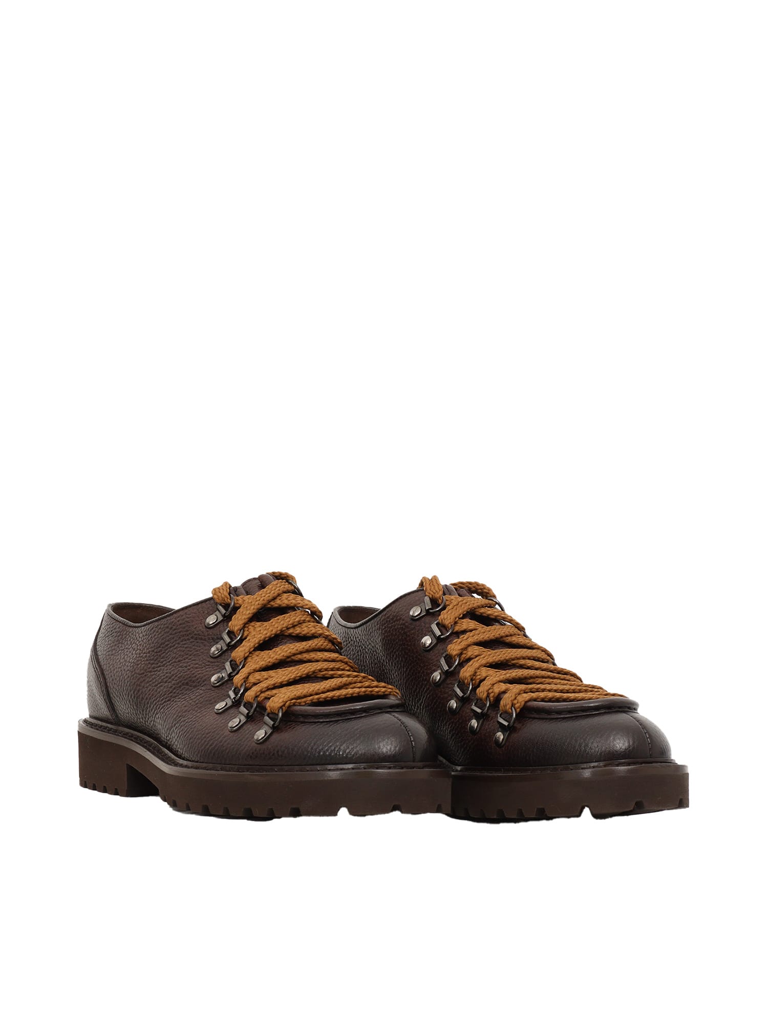 Shop Doucal's Hooks Shoes (gm) Inca Brown+brown Sole