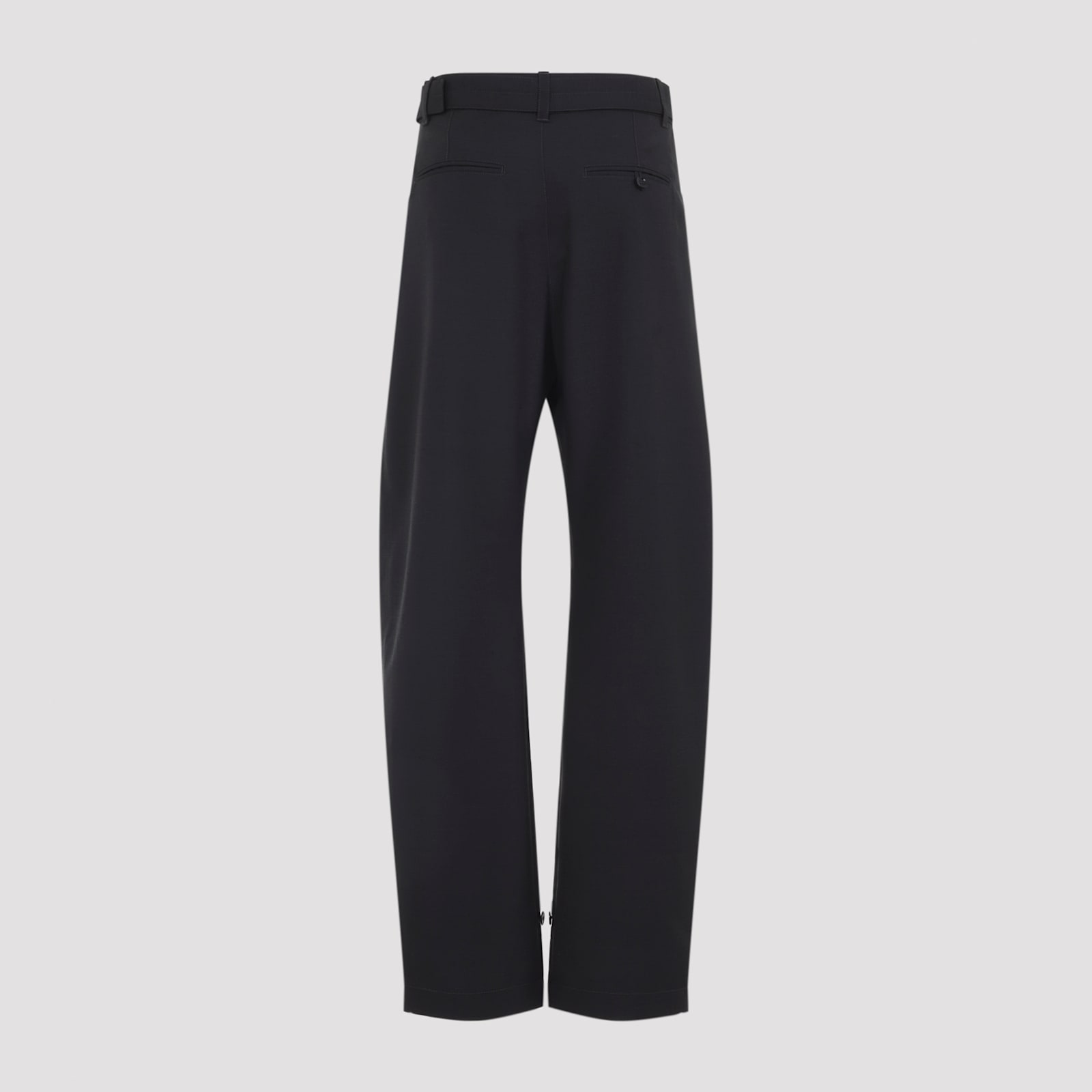 Lemaire Tailored Pants With Belt Loops And Pockets In Black