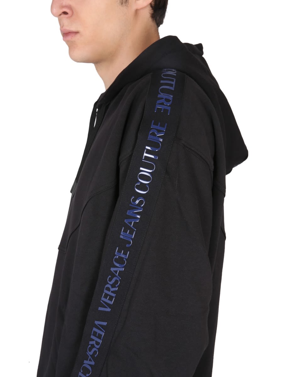 Shop Versace Jeans Couture Hoodie In Black