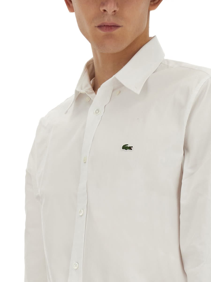 Shop Lacoste Shirt With Logo In White
