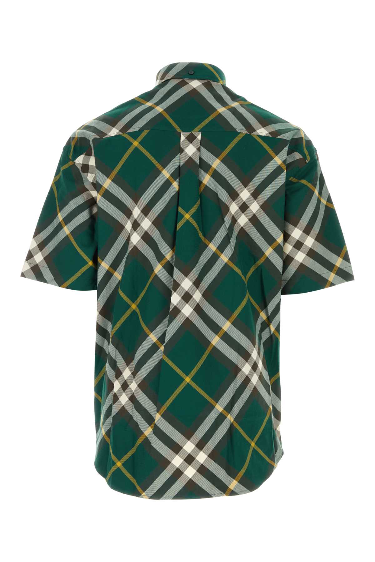 Shop Burberry Embroidered Cotton Shirt In Ivyipcheck