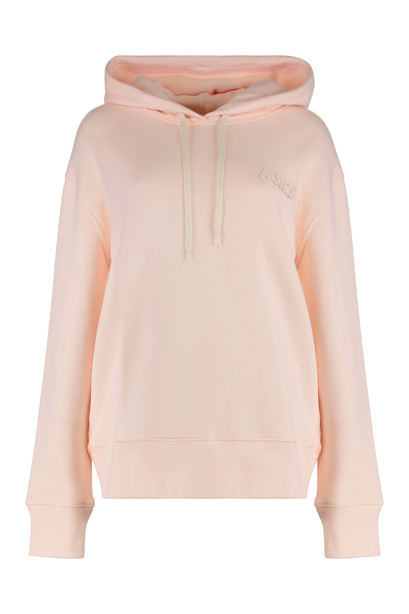 Autry Hooded Sweatshirt In Cotton In Pink