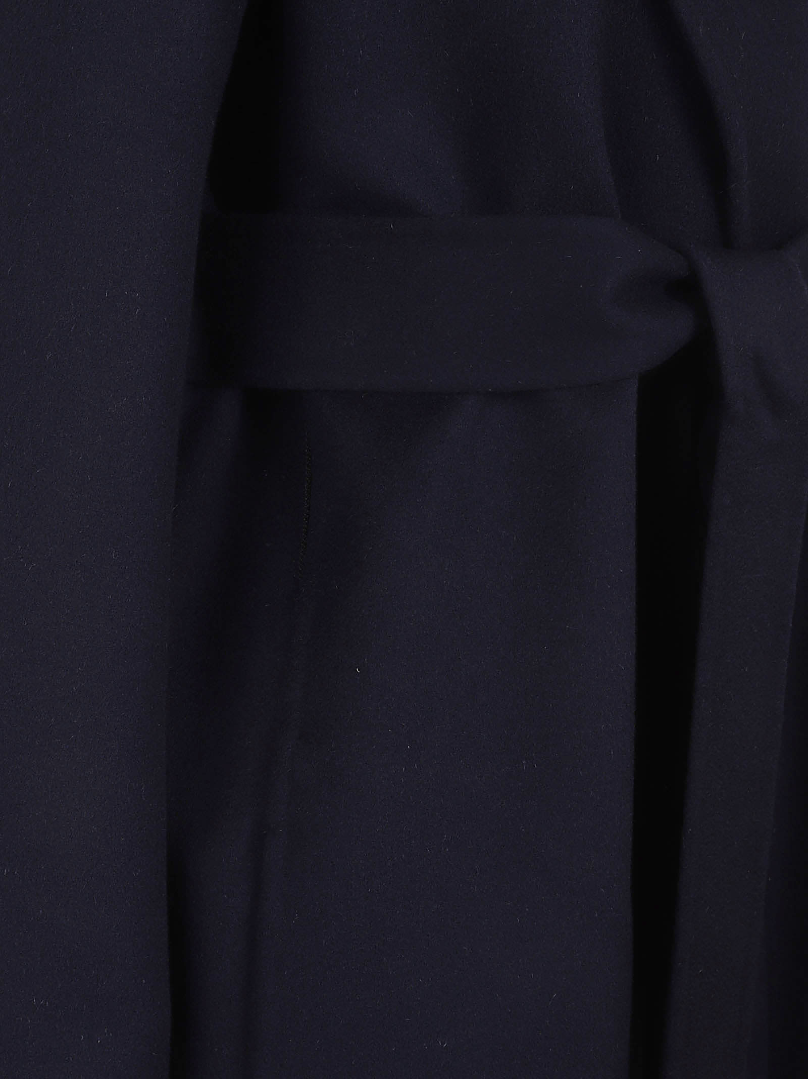 Stella Mccartney Double Face Wrap Coat In Black