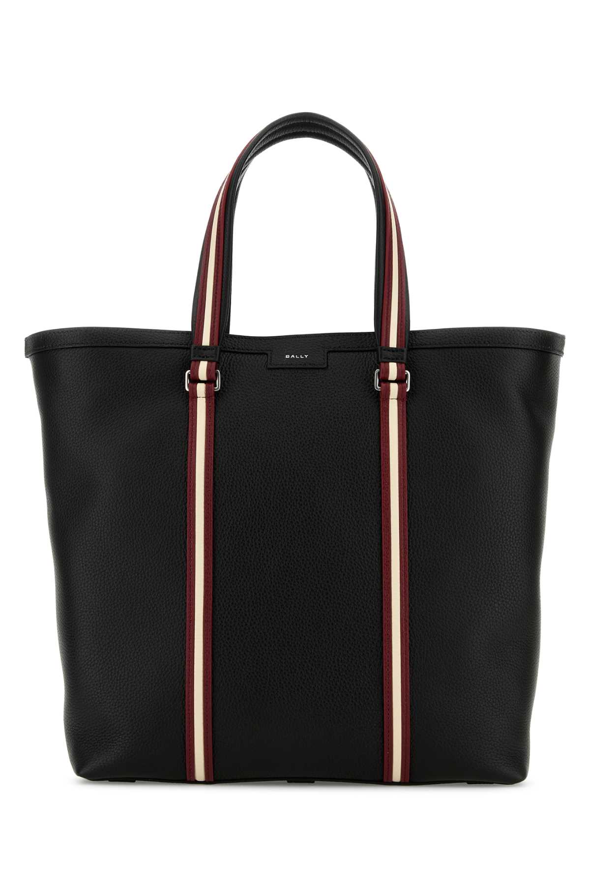 Black Leather Code Shopping Bag