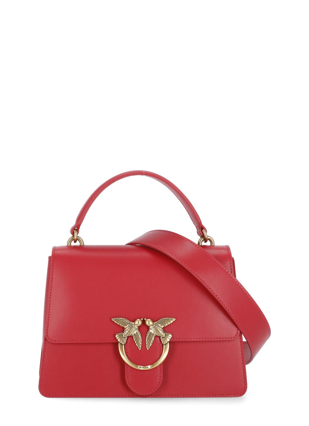 PINKO Red Leather Love One Mini Shoulder Bag main image 1