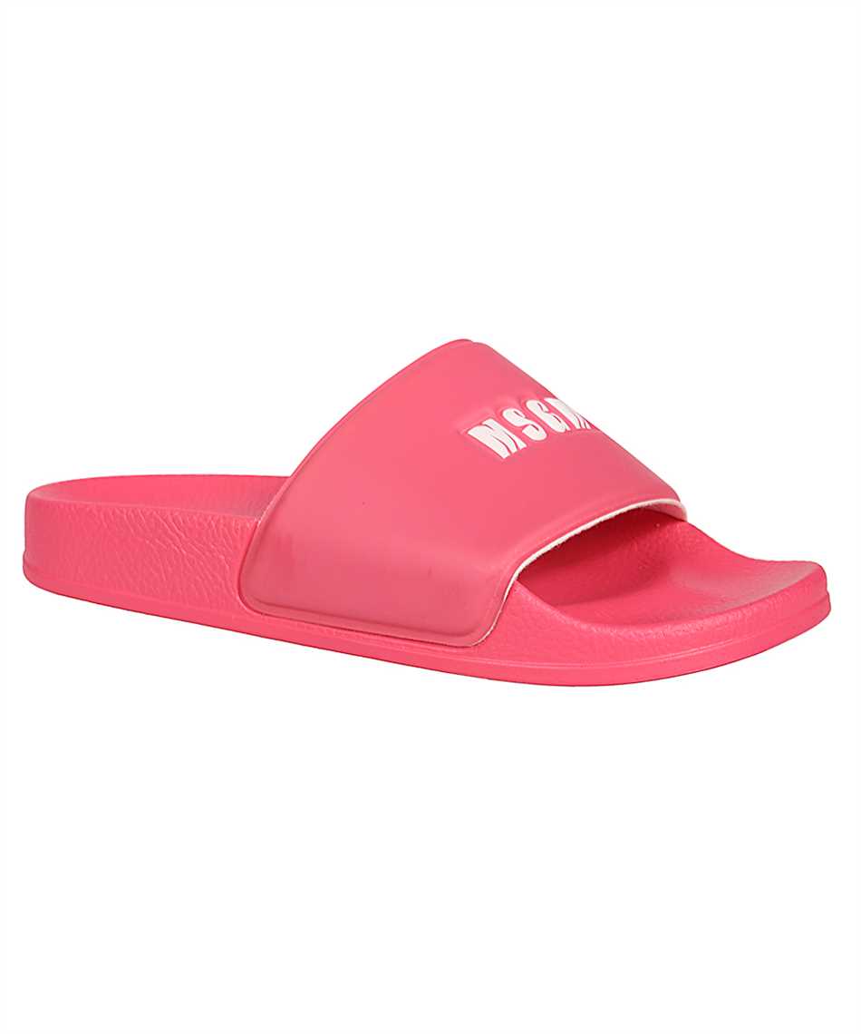 Msgm Slides With Logo In Pink