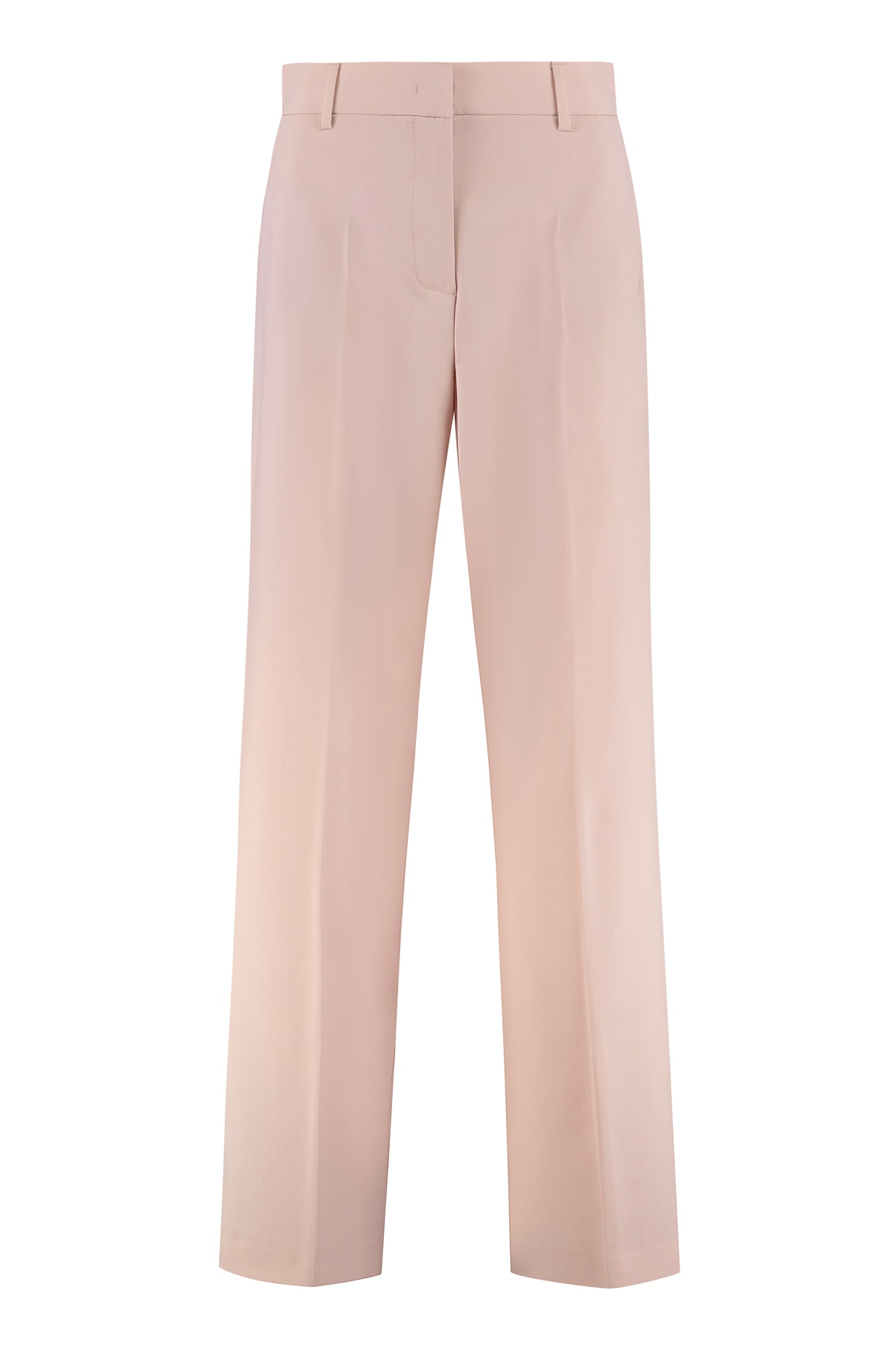Weekend Max Mara Wide-leg Trousers With Buttoned Back Pockets In Pink