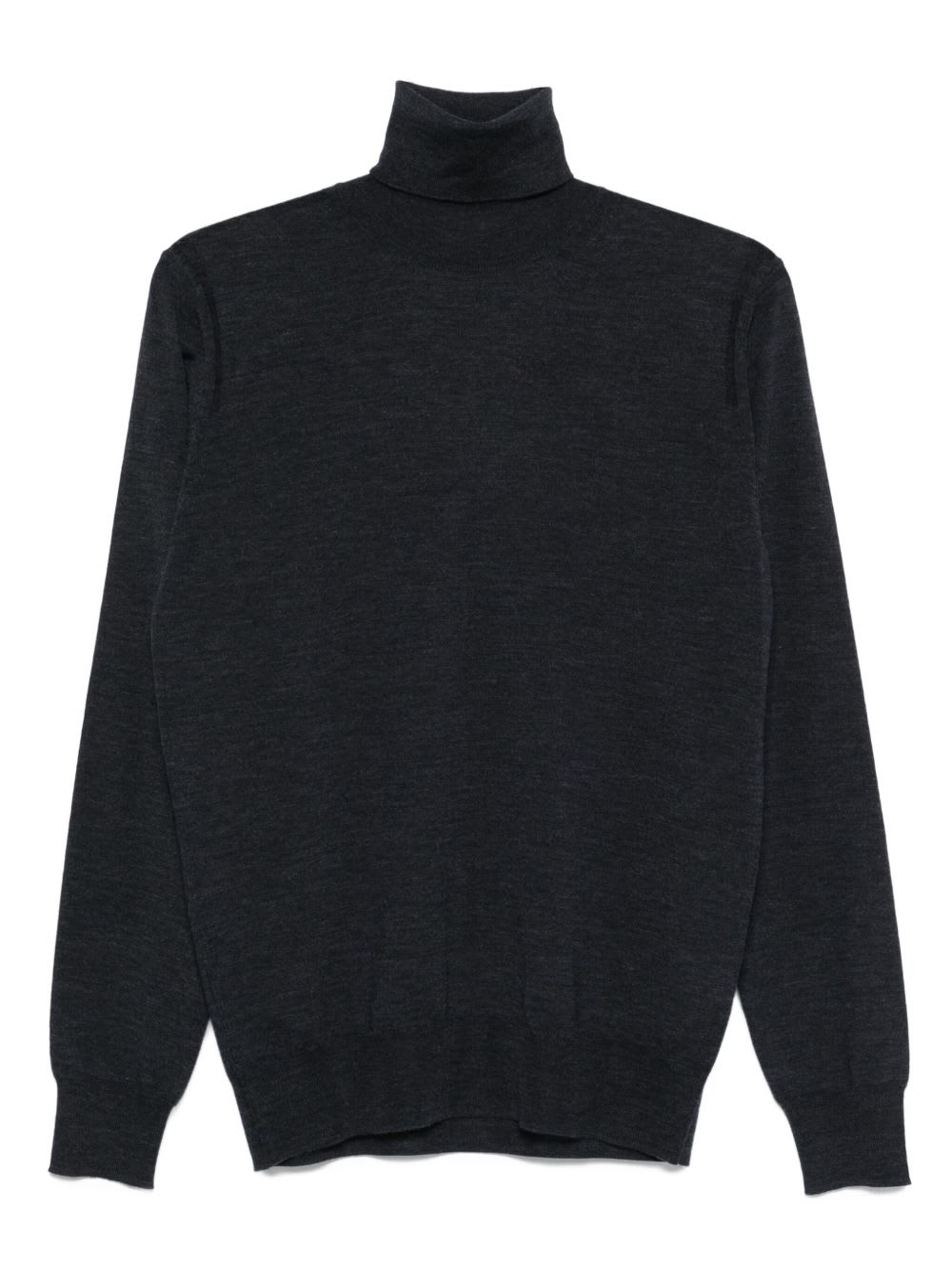 Paolo Pecora Wool Turtleneck Sweater In Gray