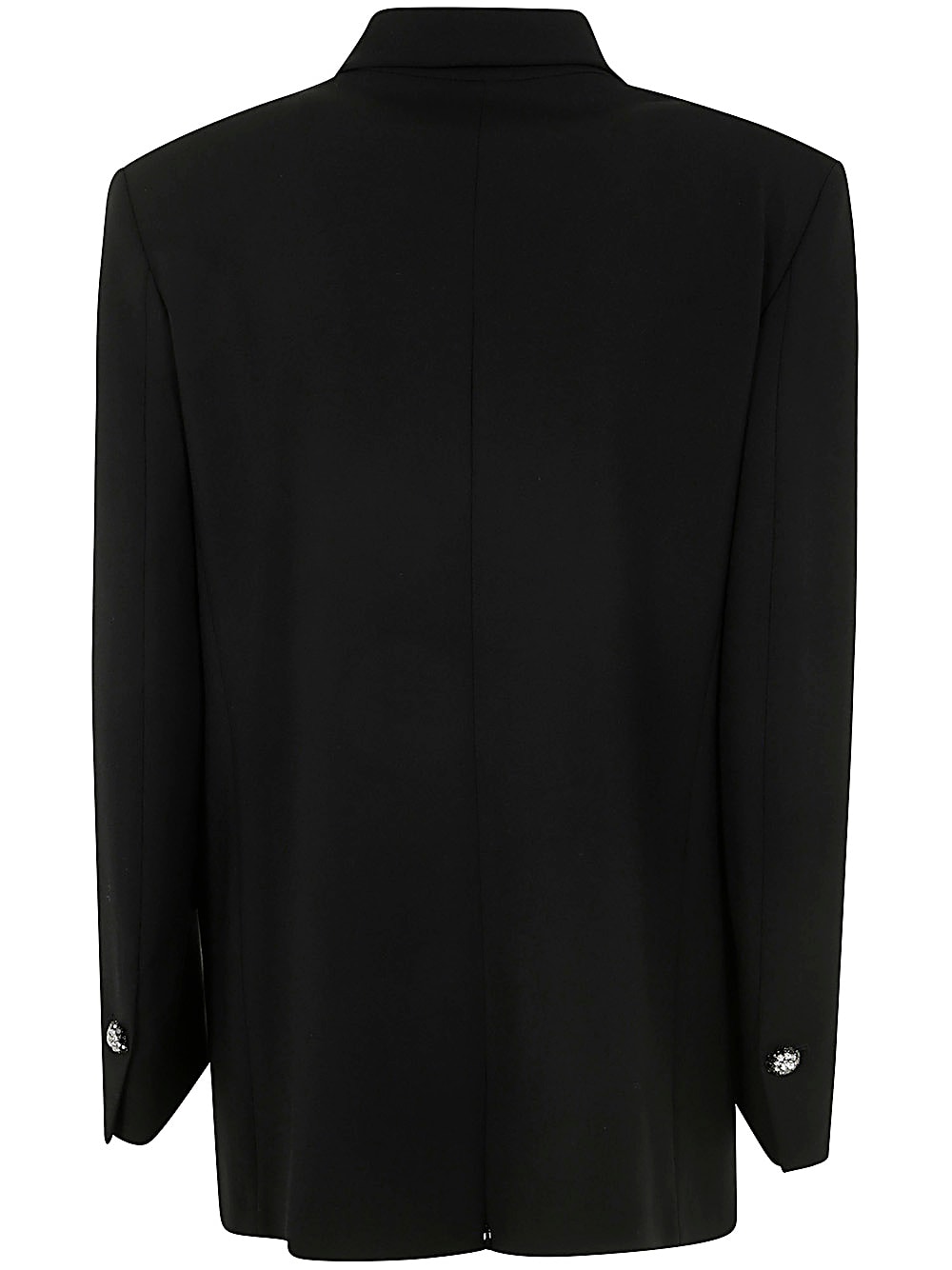 Shop Pinko Vallini Double Layers Dyagonal Jacket In Black Limousine