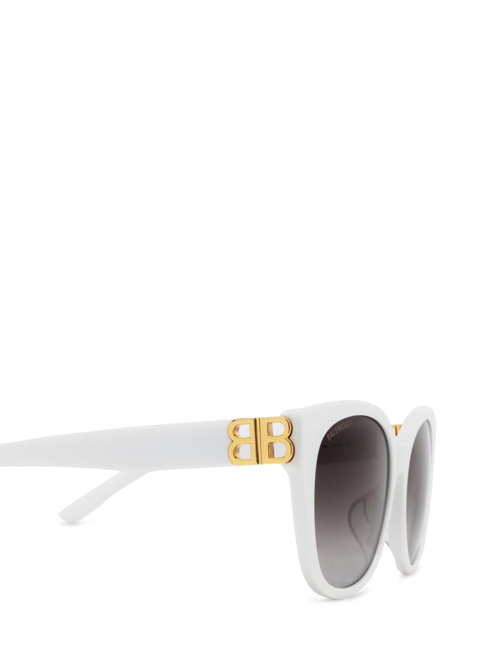 Shop Balenciaga Bb0103sa White Sunglasses