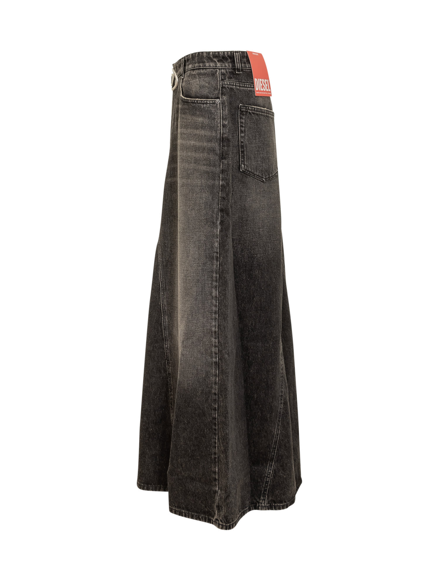 Shop Diesel De-pago-s3 Skirt In Black