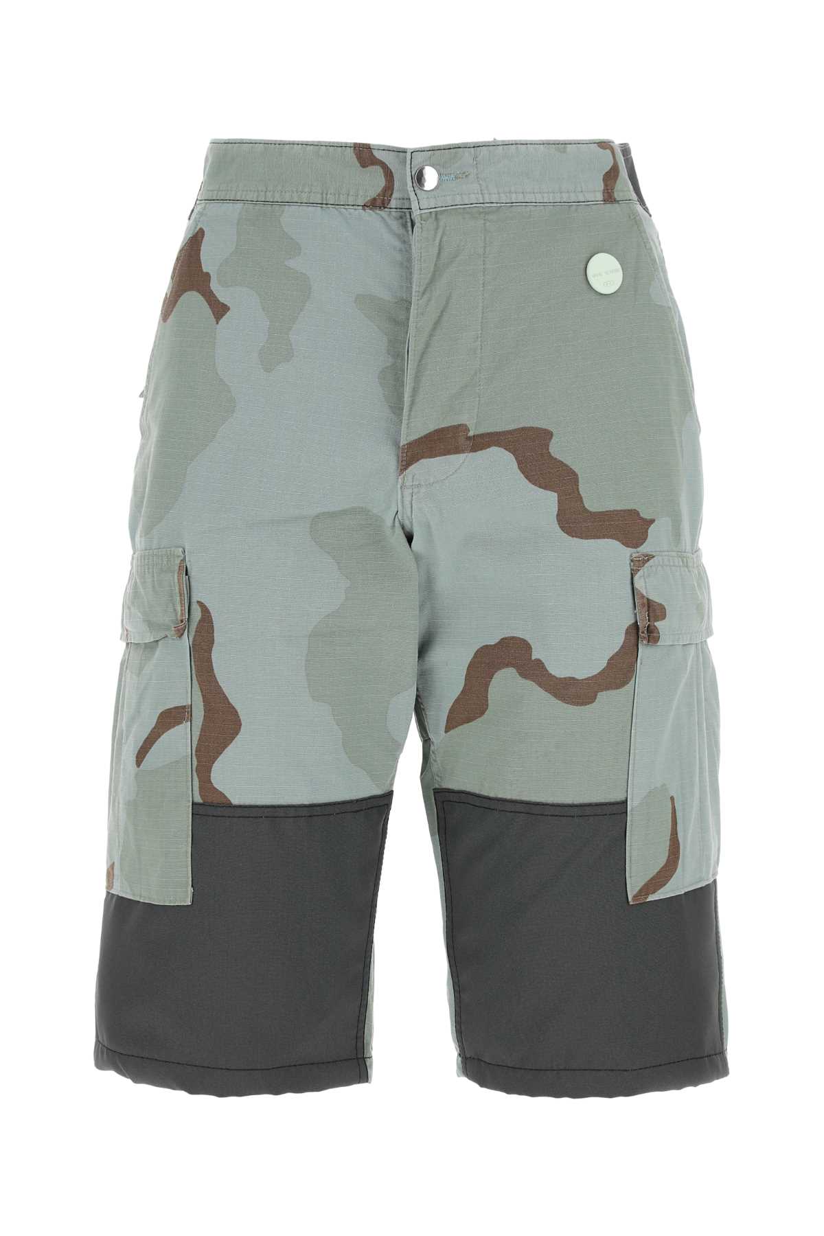 Printed Nylon Blend Bermuda Shorts