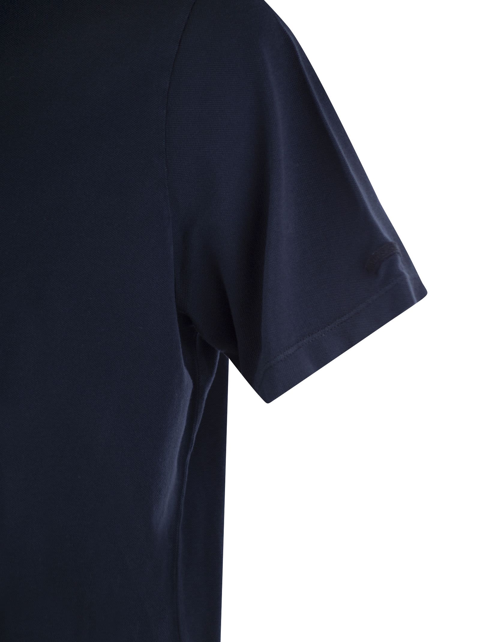 Shop Paul&amp;shark Garment-dyed Pique Cotton Polo Shirt In Blue
