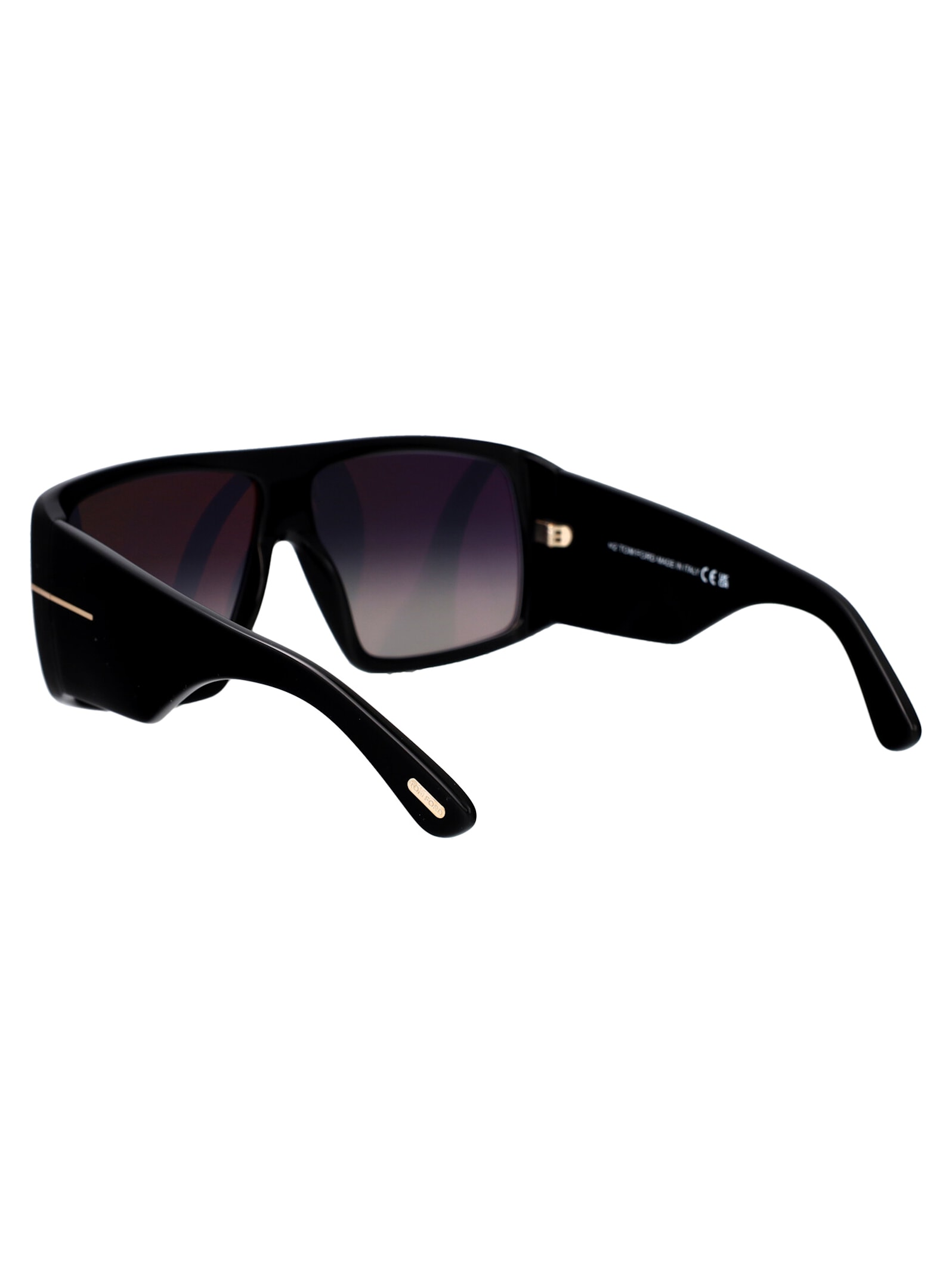 Tom Ford Raven Sunglasses In 01b Nero Lucido / Fumo Grad