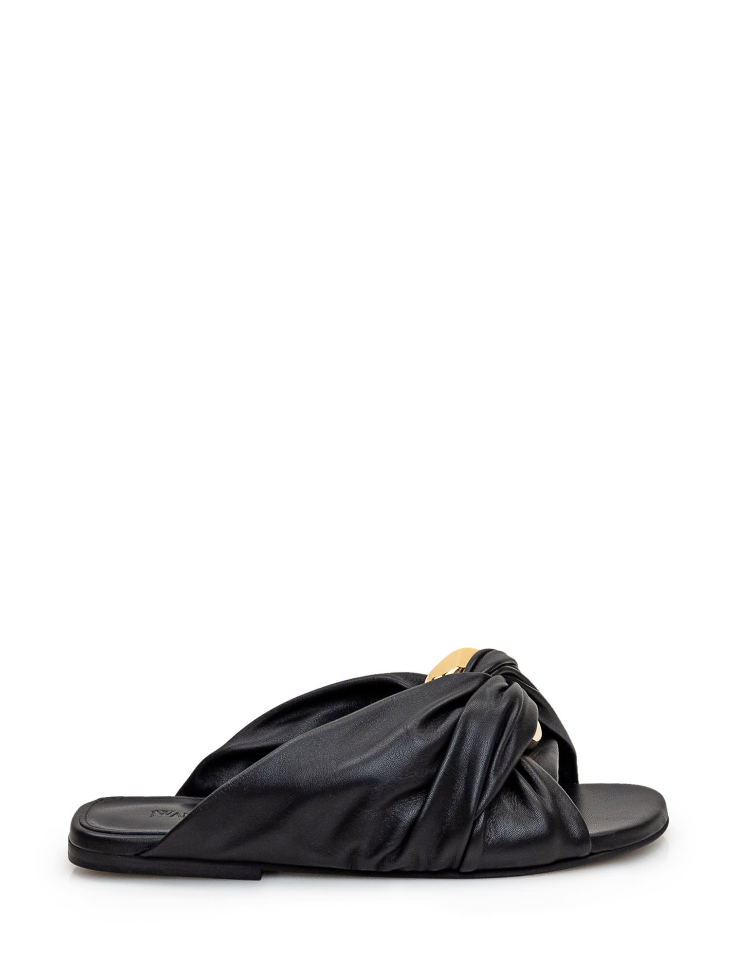 Shop Jw Anderson Chain Link Flat Sandal In Black