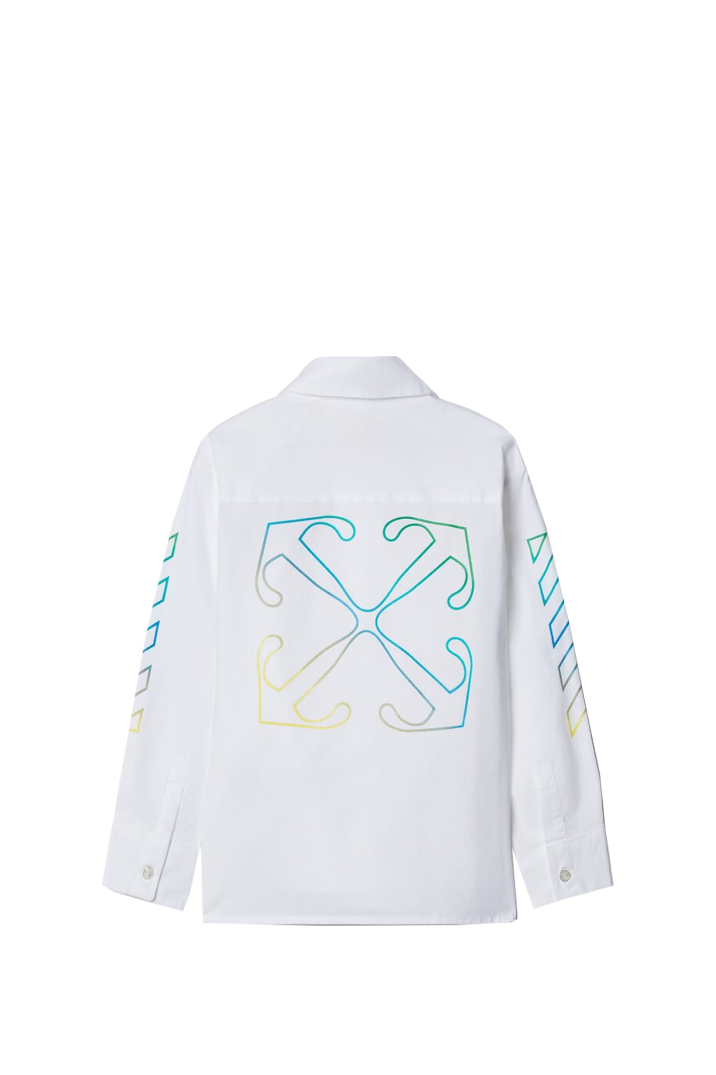 Shop Off-white Shirt With Arrow Rainbow Motif In White