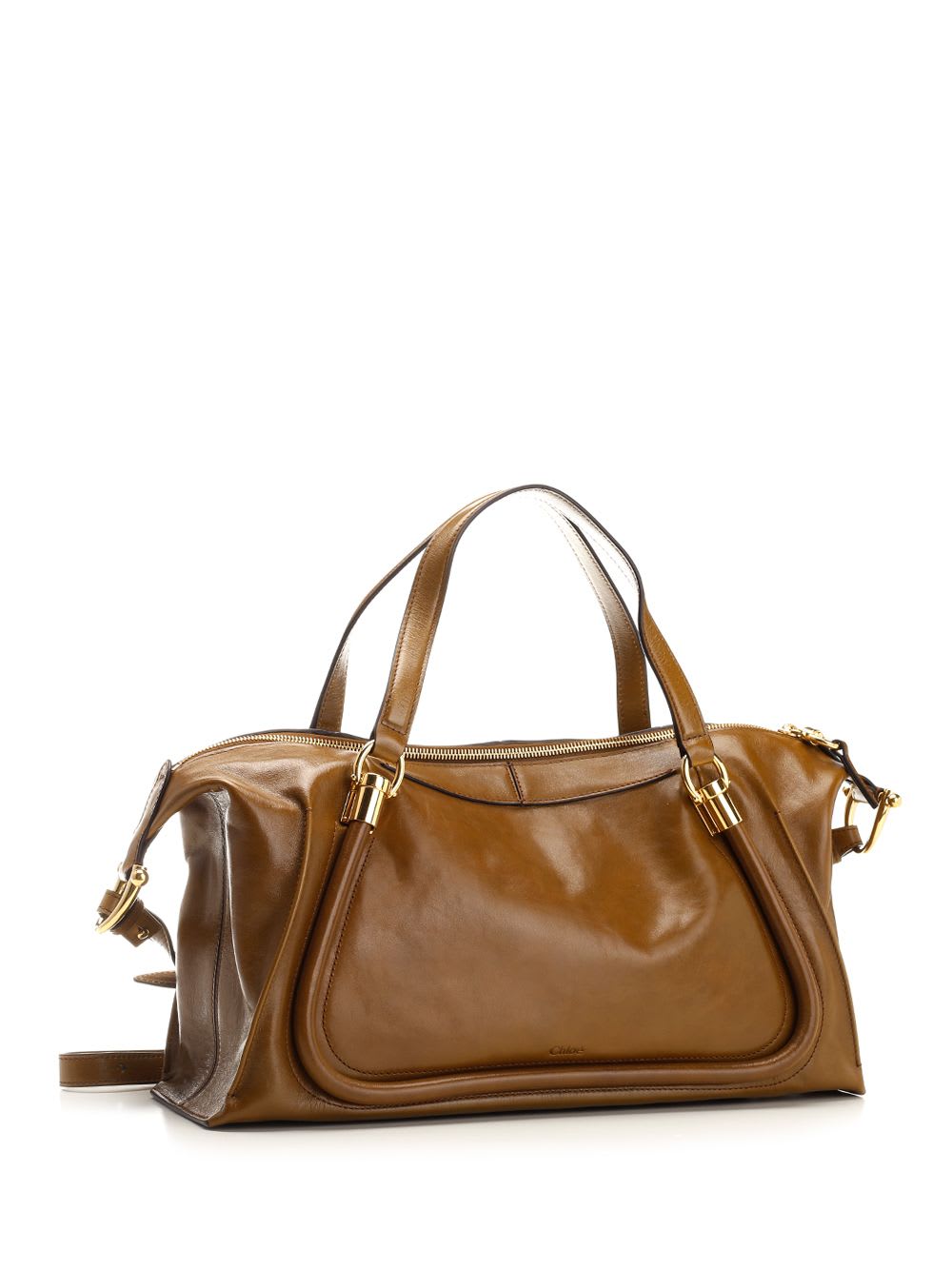 Shop Chloé Paraty Shoulder Bag In Brown