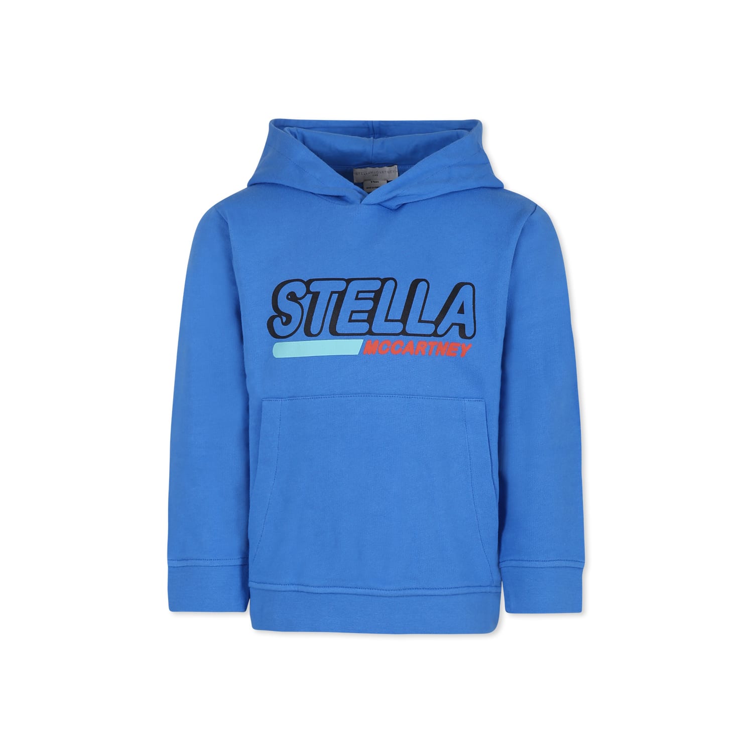 Stella Mccartney Hoodie Mit Logo-print In Light Blue