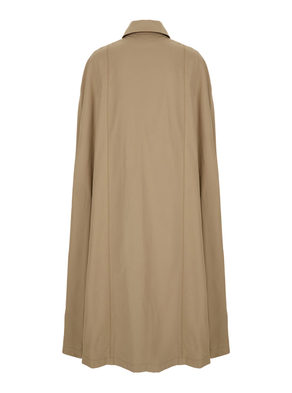 Federica Tosi Beige Cape With Collar In Beige