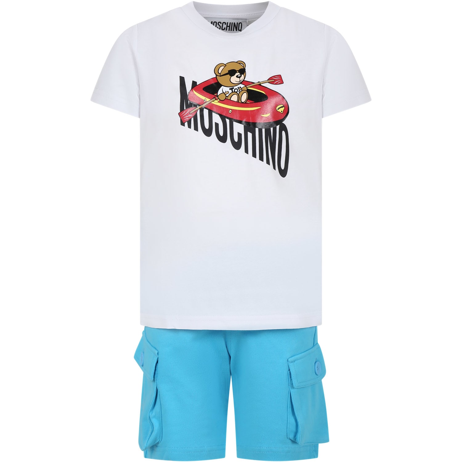 Moschino Kids' Multicolored Set For Boy With Teddy Bear