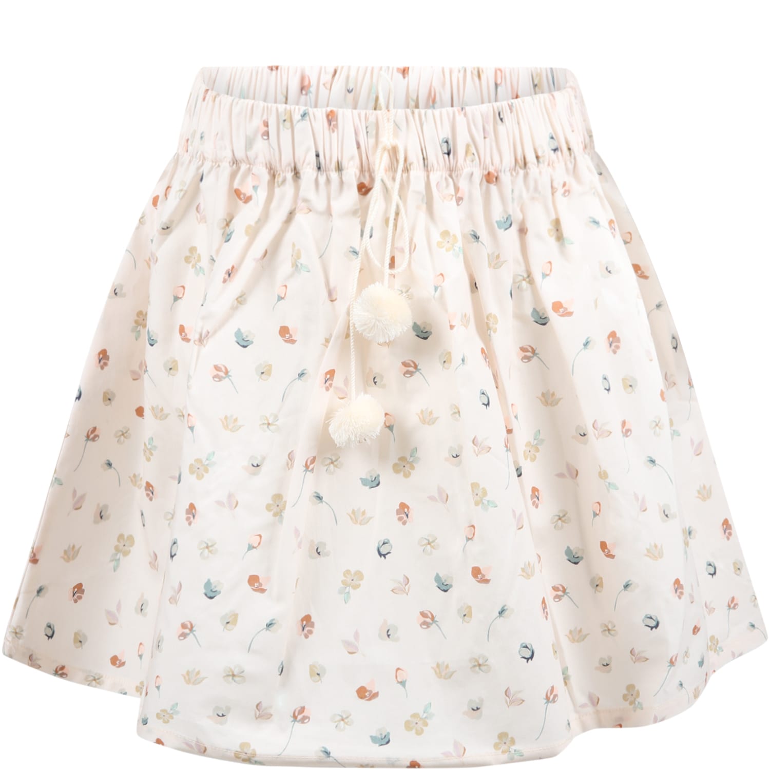 Coco Au Lait Pink Skirt For Girl With Flowers