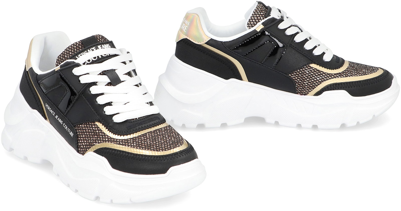 Versace Jeans Couture Speed Track Low-top Sneakers In Black