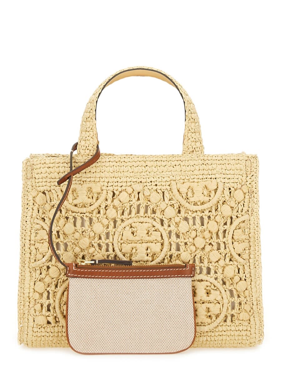 Tory Burch T Monogram Shopping Bag In Neutral