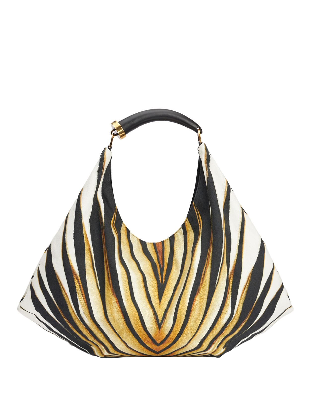 Shop Roberto Cavalli Large Canvas Hand Bag In Multicolour