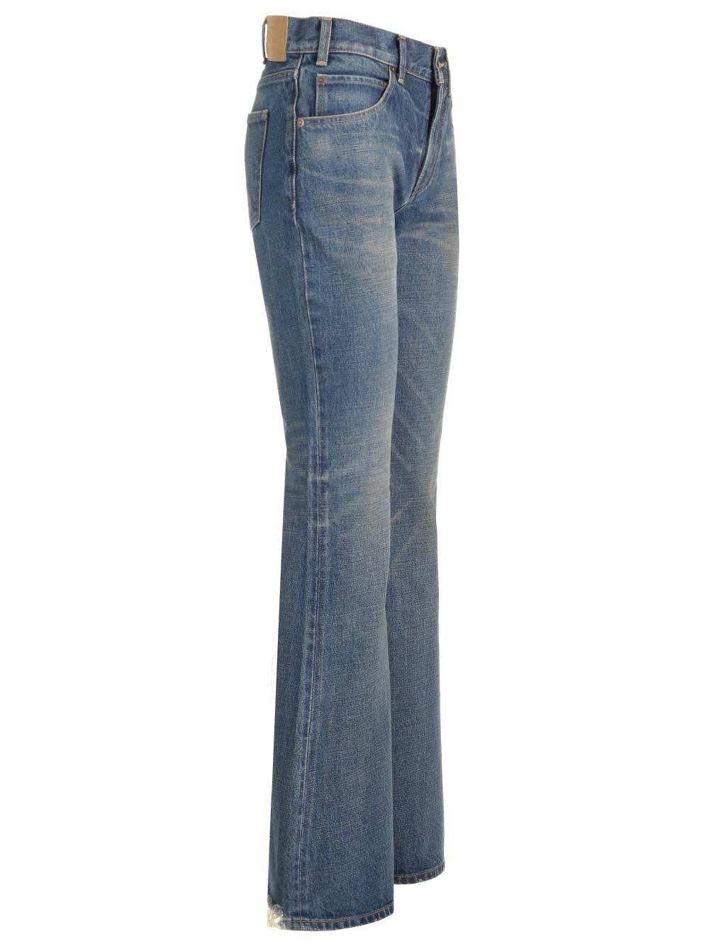 Shop Celine Marco Low-rise Jeans In Dark Union Wash