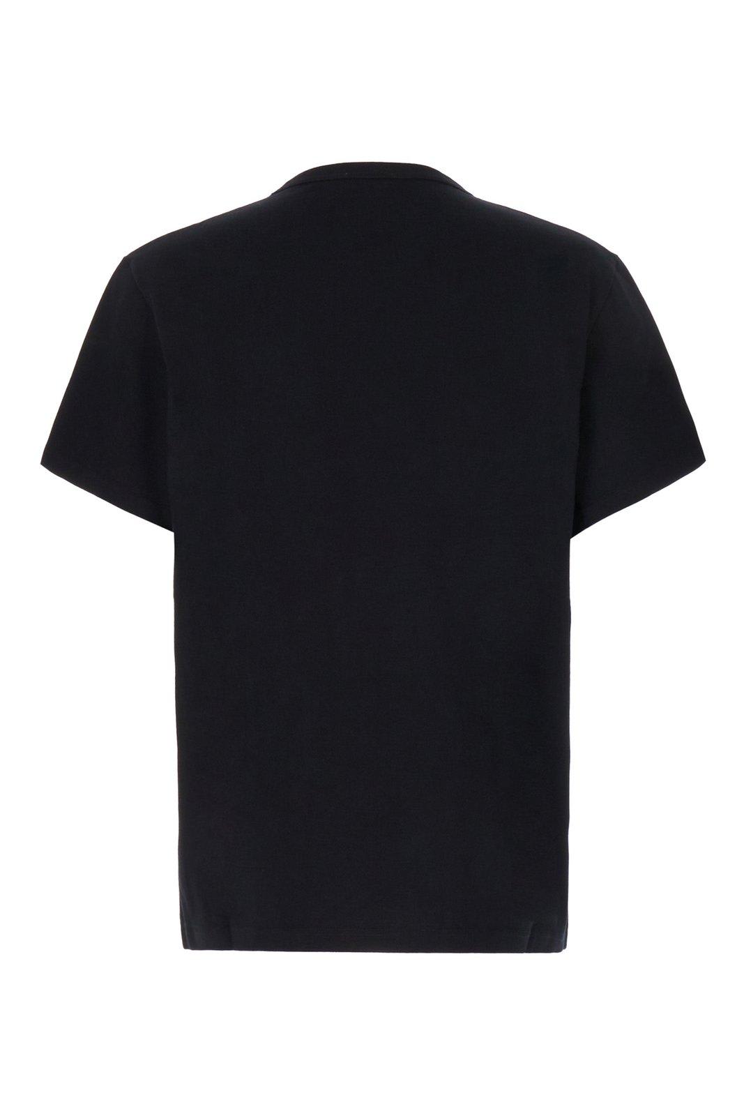 Shop Alexander Mcqueen Skull Embellished Crewneck T-shirt In Black