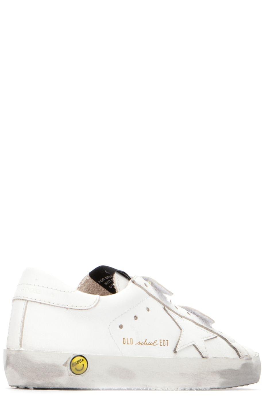 Shop Golden Goose Old School Velcro Strap Sneakers In White