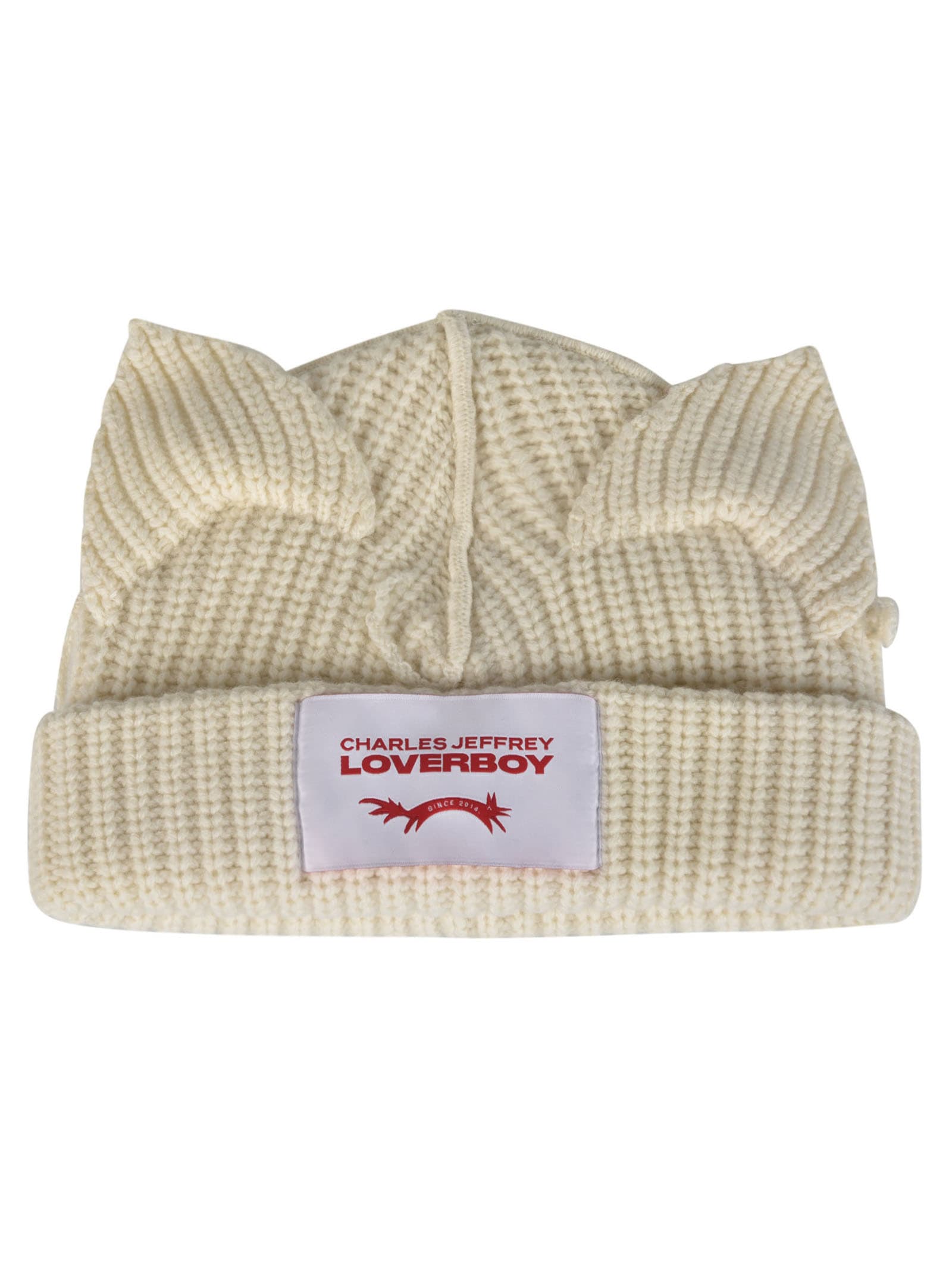 CHARLES JEFFREY LOVERBOY LOGO PATCHED KNIT BEANIE