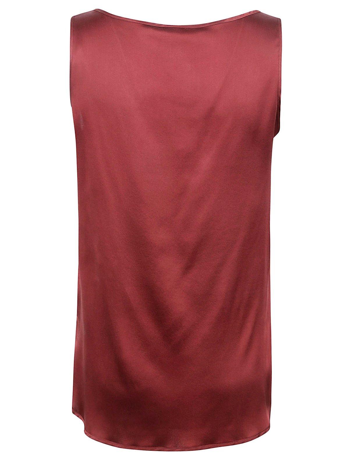 Shop Max Mara Pan Sleeveless Top In Mattone